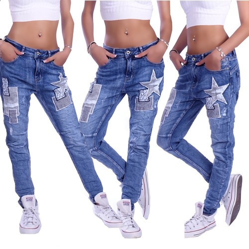 Melly damen boyfriend jeans - boyfriend,