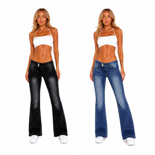 Damen jeans hose bootcut - damen,