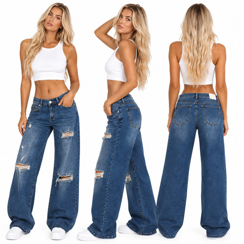 Damen low waist jeans - low,