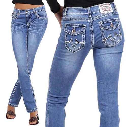 Damen jeans hose hüftjeans - damen,